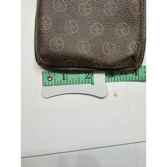 Adrienne Vittadini Crossbody Brown Phone Holder Wallet Card ID Slot - Picture 5 of 6